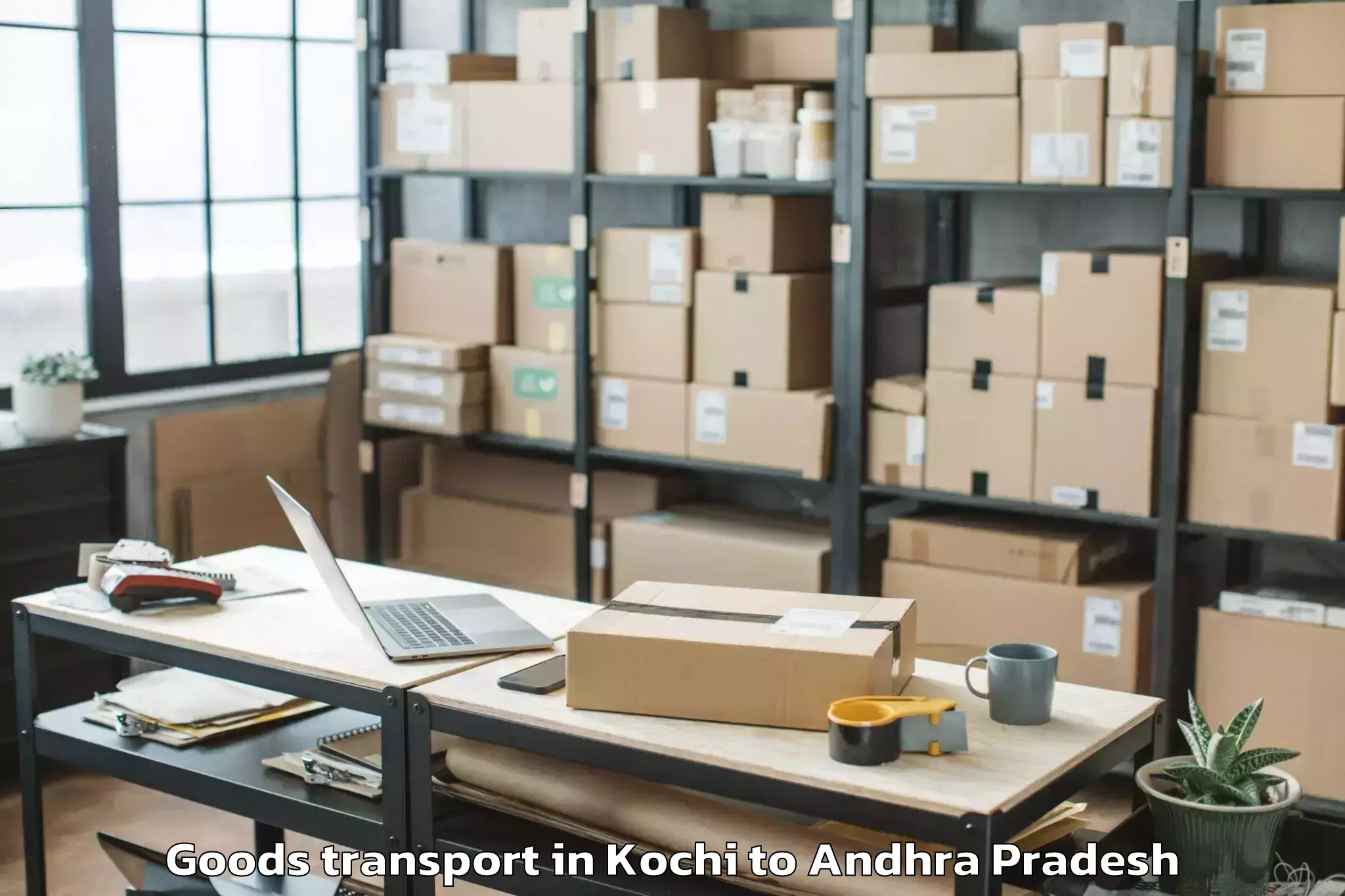 Trusted Kochi to Patha Gannavaram Goods Transport